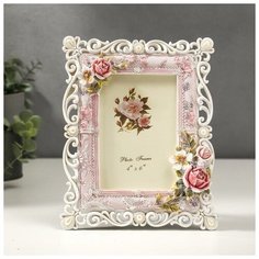 Фоторамка полистоун 10х15 см "Цветочные фантазии" 23х18 см 3714193 Сима ленд