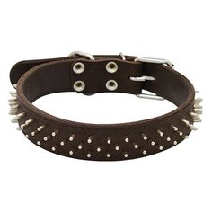 Ошейник для собак ZOOEXPRESS Ёж 2сл 36мм 60см коричневый