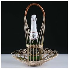 Корзина для шампанского и фруктов, 29×50 см, ива 4127532 Сима ленд