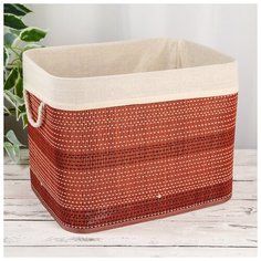 Корзина для хранения 40х30х31 см "Бамбук" цвет темно-коричневый 4686305 Сима ленд