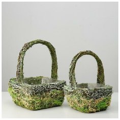 Набор корзин 2шт, из травы 6259330 Сима ленд