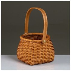 Корзина плетеная (ротанг), 14,5хН11/24,5 см, коричневый 5413434 Сима ленд