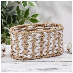 Корзина для хранения плетеная "Айка" овальная, 19х11х10 см 5075257 Доляна