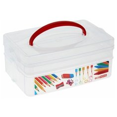 Коробка для хранения 245Х160Х105 с ручкой "ART BOX" 2 секции 1280498 Econova