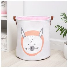 Корзина для белья с ручками "Зайка" 35х40 см 5469872 Сима ленд