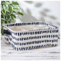 Корзина для хранения с ручками 9 ячеек "Сафари" 28х28х11 см 5060143 Сима ленд