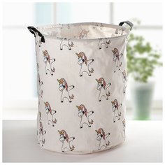 Корзина для белья "Единороги" 40х40х48,5 см 4439034 Сима ленд