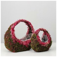 Набор корзин 2шт, из травы 6259331 Сима ленд