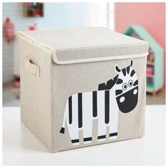 Короб для хранения с крышкой 30х30х28,5 см "Зебра" 3692720 Сима ленд