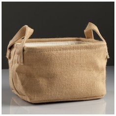 Корзина для хранения, с ручками, складная, 26×21×16 см, джут 4427902 Сима ленд