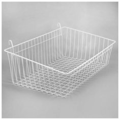 Корзина на сетку, большая, 600*350*200 мм, цвет белый 2472556 Сима ленд