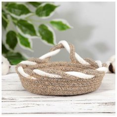 Корзина для хранения плетеная "Визави" 21х19х5 см 5075261 Доляна