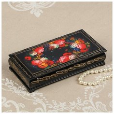 Шкатулка - купюрница «Жостовская роспись», 8,5×17 см, лаковая миниатюра 2431102 Сима ленд