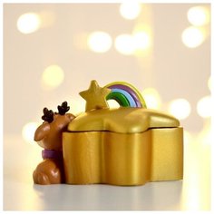 Шкатулка полистоун «Оленёнок», 6,5 х 9,5 х 7,5 см 4810335 Зимнее волшебство