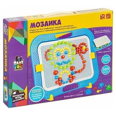 Мозаика для малышей Bondibon, 389 дет., игр.панель-чемод., верт. крепл., BOX