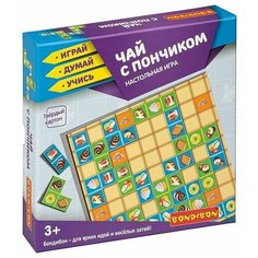 Настольная игра домино-пазл "ЧАЙ С пончиком" Играй Думай Учись Bondibon