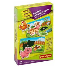 Настольная игра на липучках сортер "КТО ЧТО ЕСТ?" Играй Думай Твори Bondibon