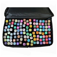 Набор профессиональных маркеров для скетчинга двусторонних, 120 цветов, текстильный чехол на молнии / Скетч-маркеры / фломастеры/Двусторонние маркеры/ Маркеры для рисования Touch