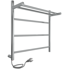 Полотенцесушитель электрический INDIGO Line с полкой 50/50 провод слева, с возможностью скрытого подключения