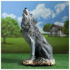 Садовая фигура "Волк воющий" 19х30х52см 1063575 Хорошие сувениры