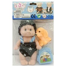Игровой набор "Мой малыш", в комплекте кукла-пупс 13см., предм. 2шт. Shantoy Gepay Y23065077 Наша Игрушка