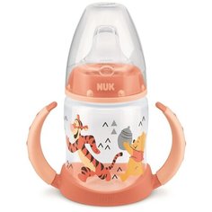 NUK First Choice Disney Винни бутылочка обучающая из полипропилена с насадкой для питья из силикона, 150 мл, с 6 месяцев, оранжевый
