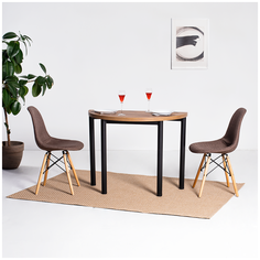 Раскладной стол-консоль loft Millwood "Далис-2" - дуб табачный Крафт, 1100х550/1100х760 мм