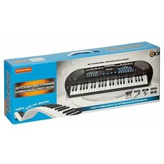 Инструм. муз. на батар., Синтезатор Клавишник Bondibon, 49 клавиш, с микрофоном и USB-шнуром, стерео