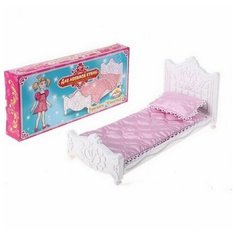 Набор мебели для спальни Кровать Сонечка с постельным бельем (Для любимой куклы) 35,5х5х16,5 см. Форма