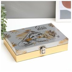 Шкатулка дерево "Ленивец" кожзам глянец 5,5х17х24 см 4825587 Сима ленд