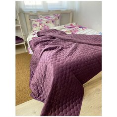 Покрывало стеганое из бархата 160/220, фиолетовое. Farfalina