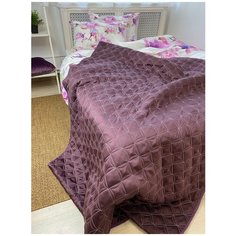Покрывало стеганое из софта 160/220, фиолетовое. Farfalina