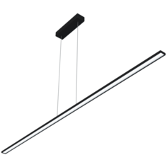 Люстра Лючера luchera потолочная, подвесная светодиодная, линейная, TLCI1-120-01, черная, алюминий, 4000К(дневной свет), длина 120см, светильник, 21Вт, лофт, модерн, хайтек, кухня,спальня, детская, гостиная, офис