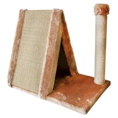 81156 комплекс шалаш 1 когтеточка мех однотонный джут 40*62*54 см Zo Oexpress