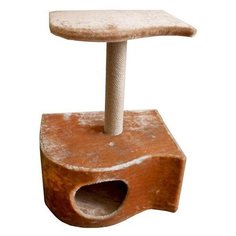 81155 комплекс волна 1 когтеточка с полкой мех однотонный джут 44*54*76 см Zo Oexpress