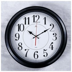 Часы настенные, серия: Классика, "Клавер", черные, 48 см 4551254 Сима ленд