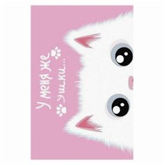 Блокнот с гелевой обложкой малый формат (110х145 мм) А6, 56 л., скоба, клетка, CENTRUM, "Ушки", 84275