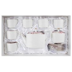 Чайный сервиз Millimi Роскошь 802-001, 6 персон, 14 предм., белый