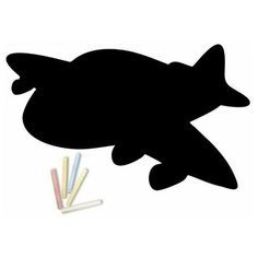 Магнитная меловая доска Doski4you Самолет для рисования на холодильник + мел / детская грифельная черная