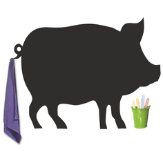 Магнитная меловая доска Doski4you "Свинка №1", для рисования на холодильник, комплект / детская грифельная мел