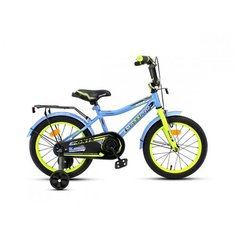 Детский велосипед MaxxPro ONIX 16" голубо-салатовый с боковыми колесами