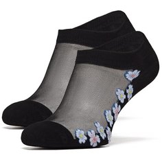 Укороченные женские носки "Таинственный сад" Le Cabaret (черный; белый; желтый) р-р 36-40 (1пара)