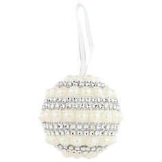 Елочное украшение шар жемчугом цвет: silver диаметр 8 см Lefard (860-1011)