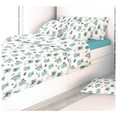 Детское постельное белье с простыней на резинке Amore Mio Eco cotton combo Koala 1,5 сп.