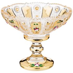 КОНФЕТНИЦА LEFARD GOLD GLASS 14*14 СМ. ВЫСОТА=12 СМ.