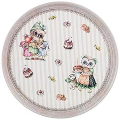 ПОДНОС СЕРВИРОВОЧНЫЙ AGNESS СОВУШКИ 33*2,1 СМ