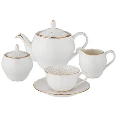 Чайный сервиз Lefard Вивьен 760-644, 6 персон, 15 предм., белый