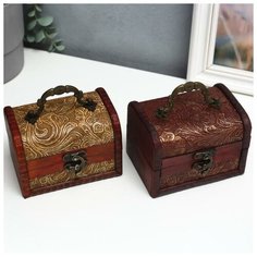 Шкатулка сундучок дерево "Пушистые ветви" 8,5х12х8,8 см 3120852 Сима ленд