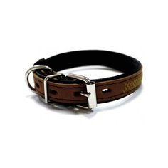 Ошейник 1321к hight line 20 мм вышивка длина до 42 см коричневый Zo Oexpress