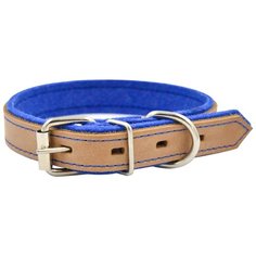 Ошейник 1413бс suomi line 1сл 25 мм длина 40-48 см бежевый/синий фетр новинка Zo Oexpress